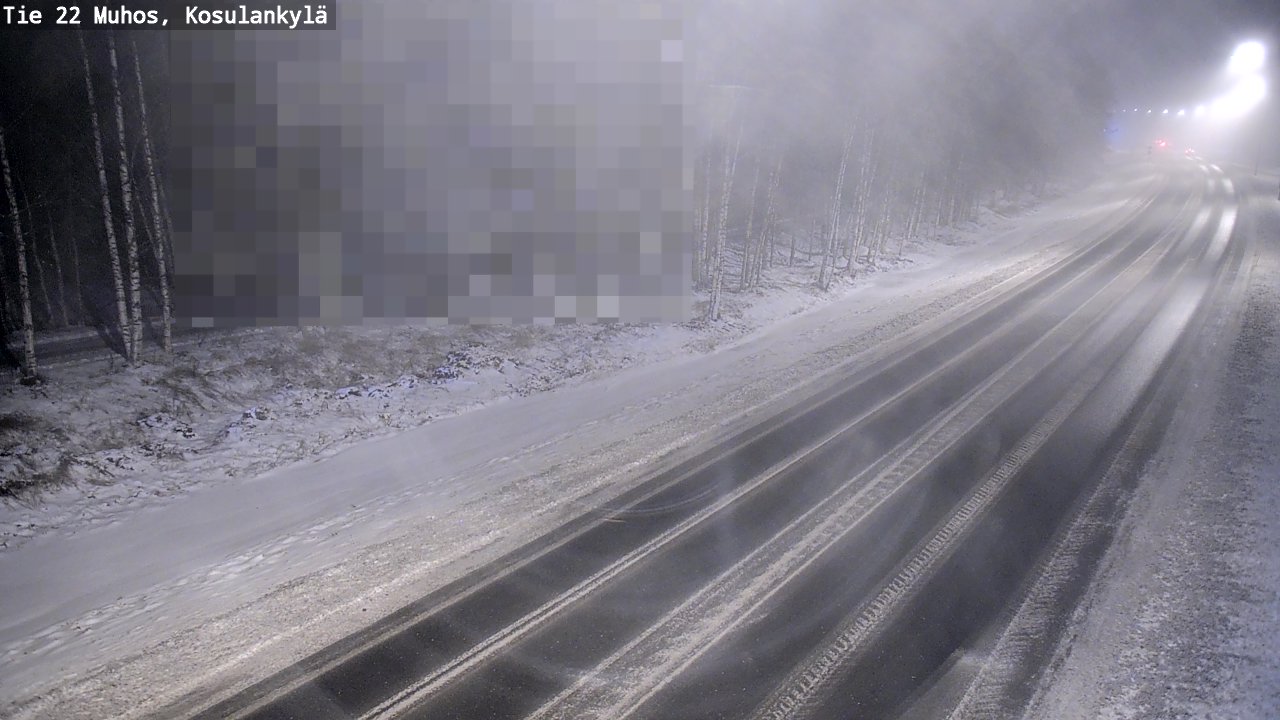 Weather Camera Image Väg 22 Muhos, Kosulankylä, Muhos, Pohjois-Pohjanmaa