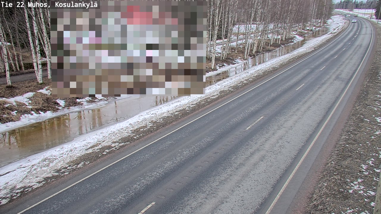Weather Camera Image Väg 22 Muhos, Kosulankylä, Muhos, Pohjois-Pohjanmaa