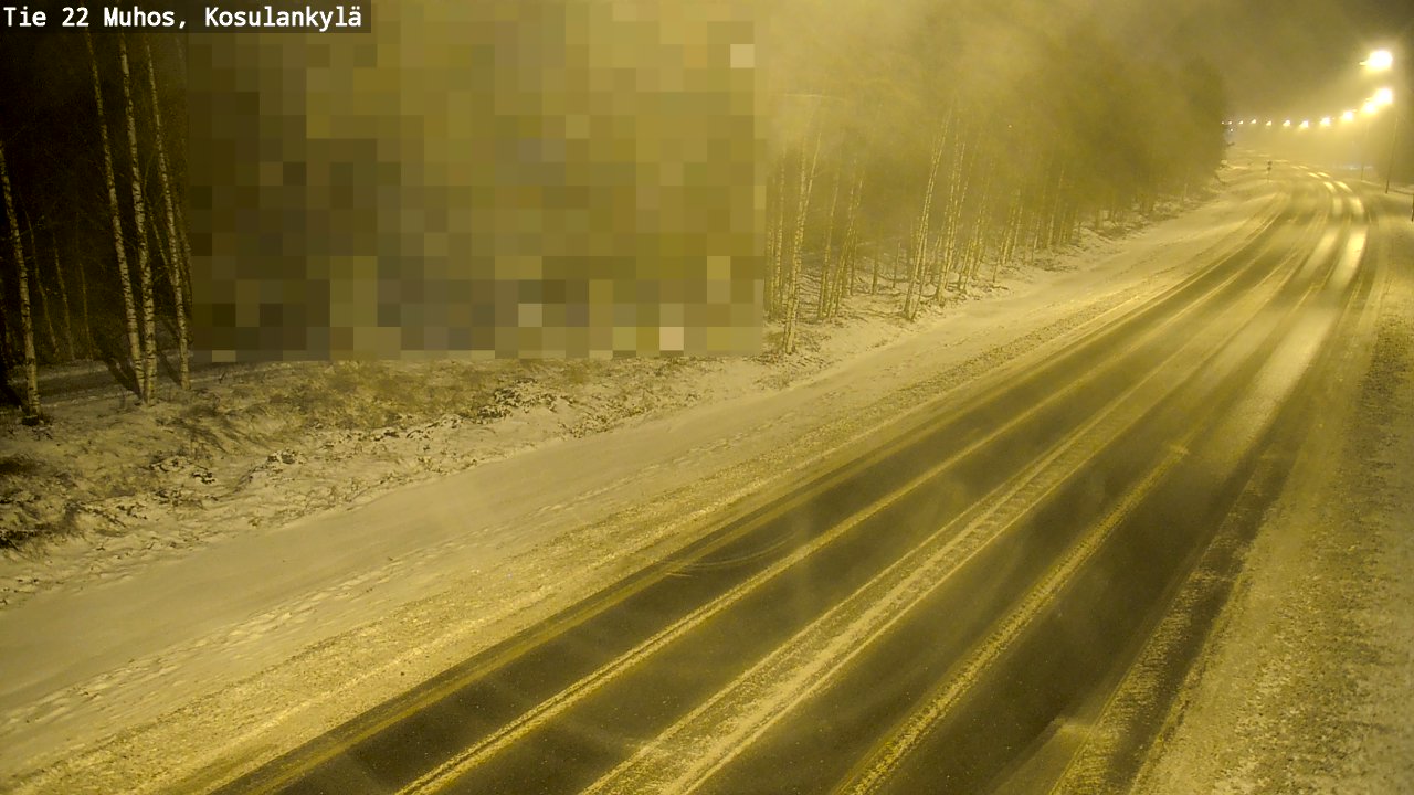 Weather Camera Image Väg 22 Muhos, Kosulankylä, Muhos, Pohjois-Pohjanmaa