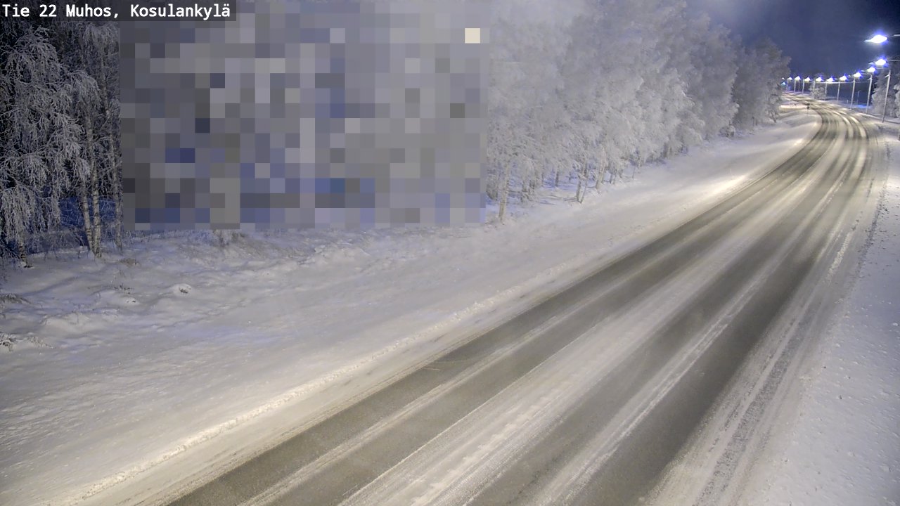 Weather Camera Image Road 22 Muhos, Kosulankylä, Muhos, Pohjois-Pohjanmaa