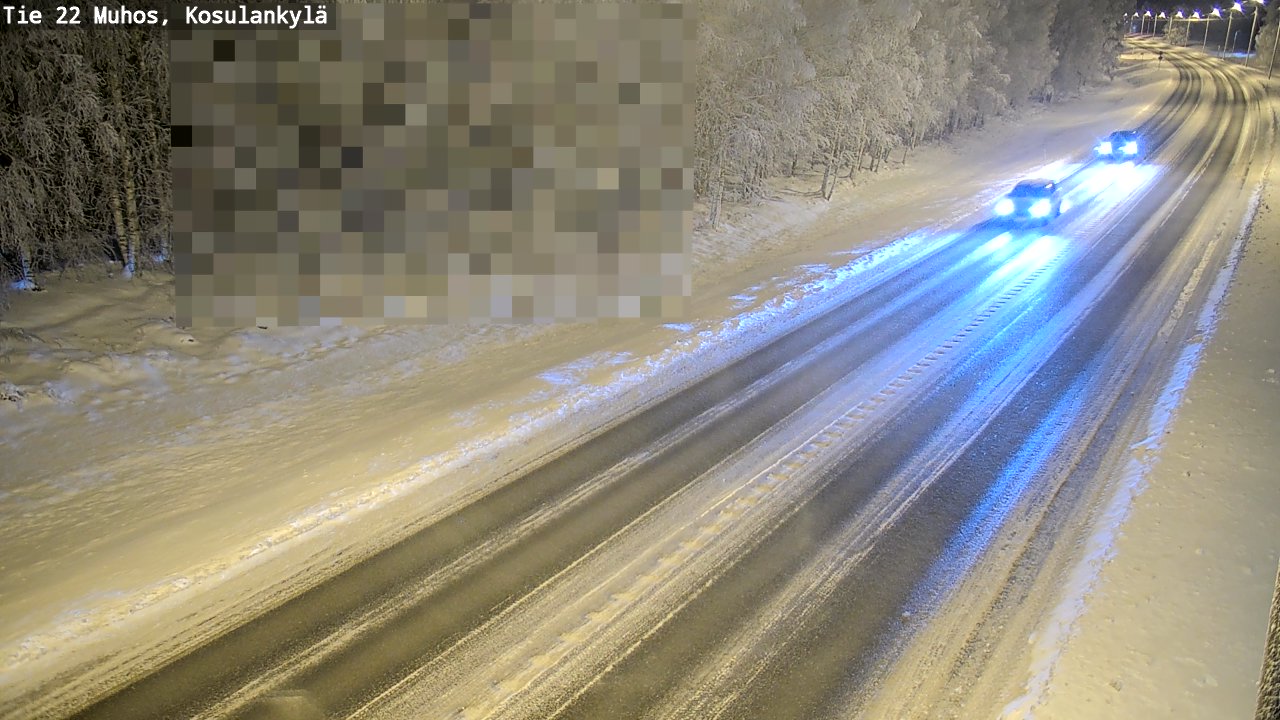 Weather Camera Image Väg 22 Muhos, Kosulankylä, Muhos, Pohjois-Pohjanmaa