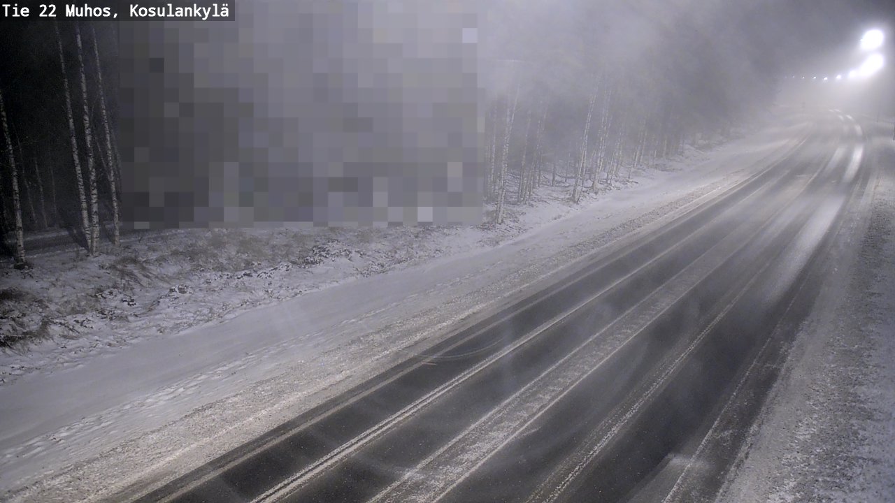Weather Camera Image Väg 22 Muhos, Kosulankylä, Muhos, Pohjois-Pohjanmaa