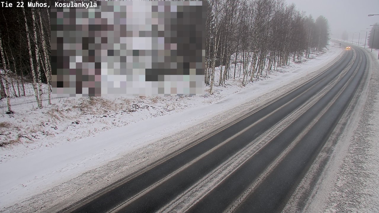 Weather Camera Image Väg 22 Muhos, Kosulankylä, Muhos, Pohjois-Pohjanmaa