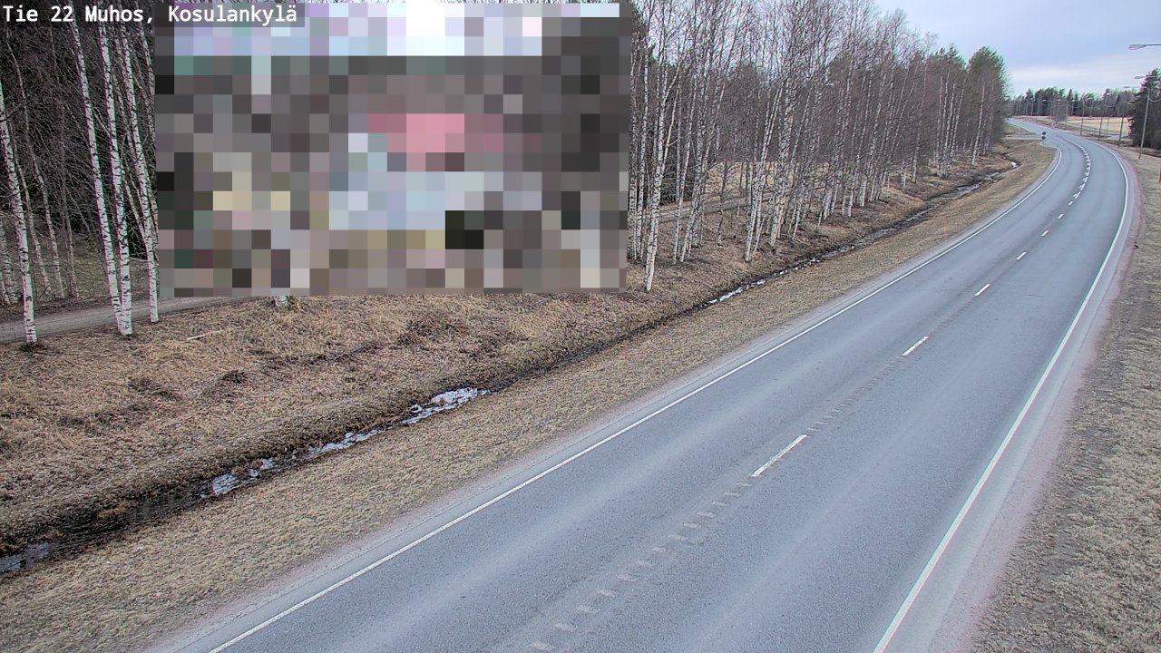 Weather Camera Image Road 22 Muhos, Kosulankylä, Muhos, Pohjois-Pohjanmaa