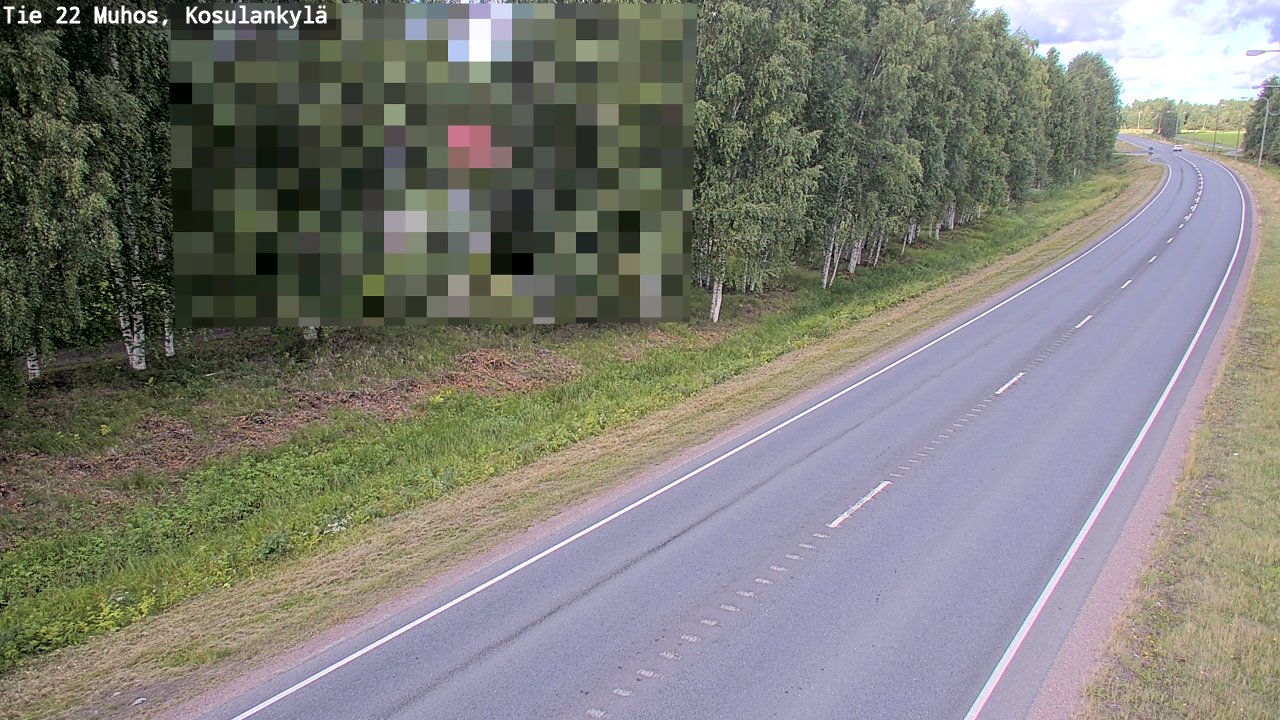 Weather Camera Image Väg 22 Muhos, Kosulankylä, Muhos, Pohjois-Pohjanmaa