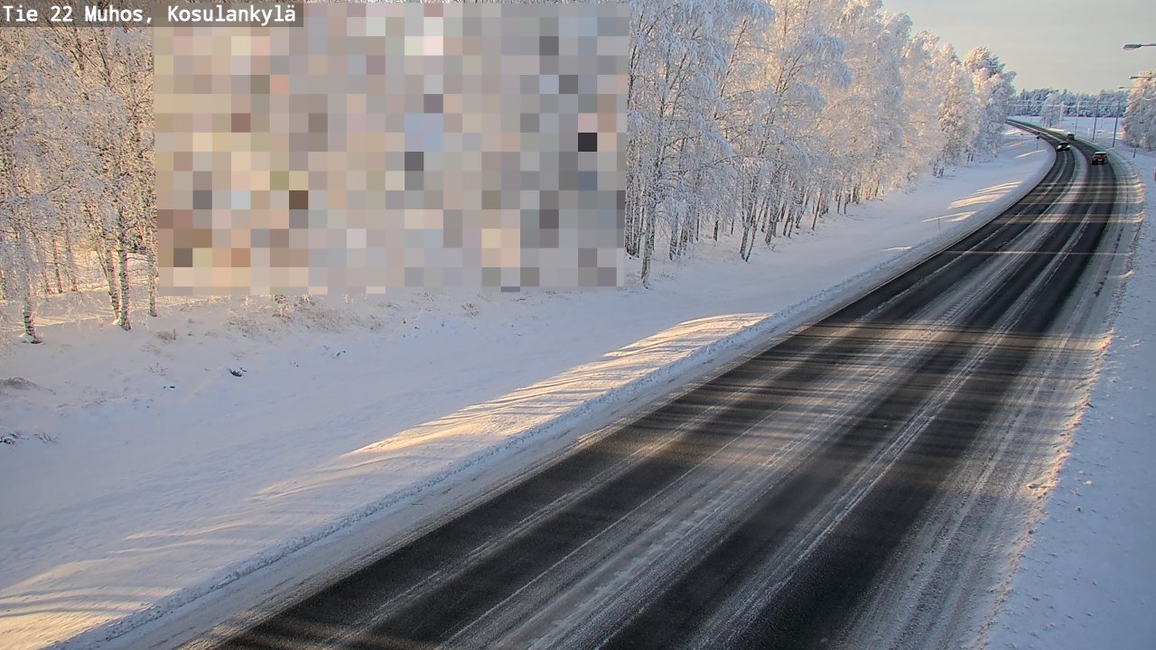 Weather Camera Image Road 22 Muhos, Kosulankylä, Muhos, Pohjois-Pohjanmaa
