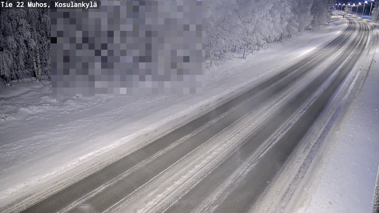Weather Camera Image Road 22 Muhos, Kosulankylä, Muhos, Pohjois-Pohjanmaa