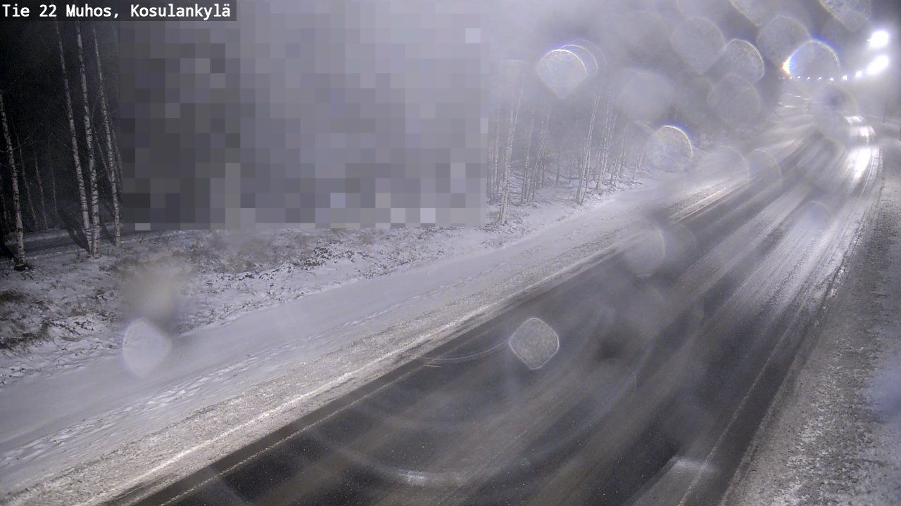 Weather Camera Image Väg 22 Muhos, Kosulankylä, Muhos, Pohjois-Pohjanmaa