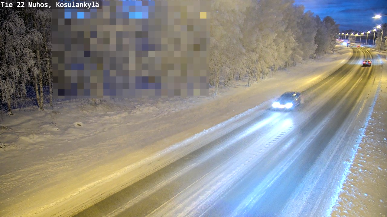 Weather Camera Image Road 22 Muhos, Kosulankylä, Muhos, Pohjois-Pohjanmaa