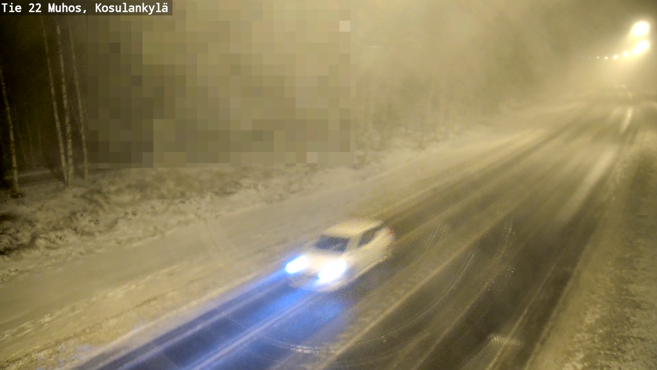 Weather Camera Image Väg 22 Muhos, Kosulankylä, Muhos, Pohjois-Pohjanmaa