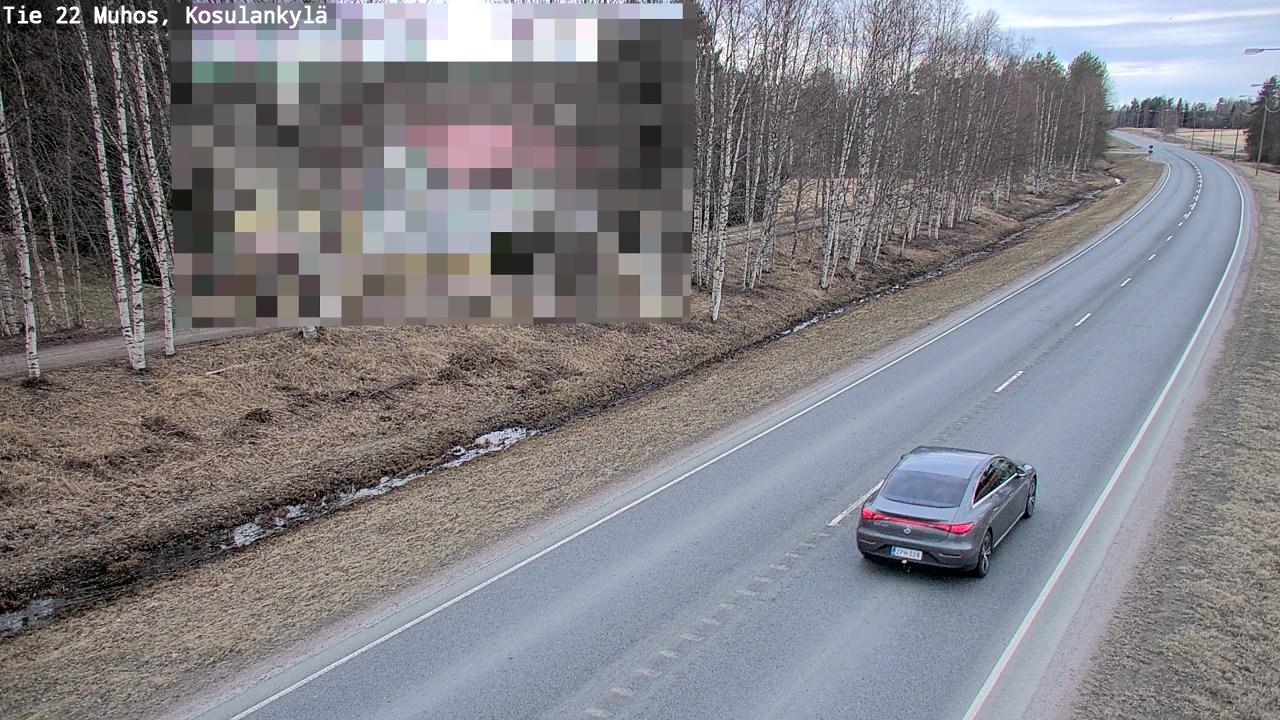 Weather Camera Image Road 22 Muhos, Kosulankylä, Muhos, Pohjois-Pohjanmaa
