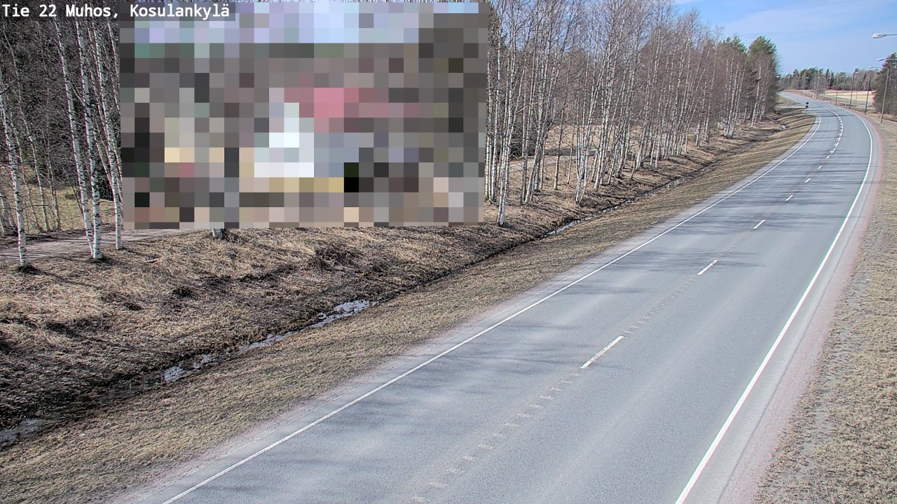 Weather Camera Image Road 22 Muhos, Kosulankylä, Muhos, Pohjois-Pohjanmaa