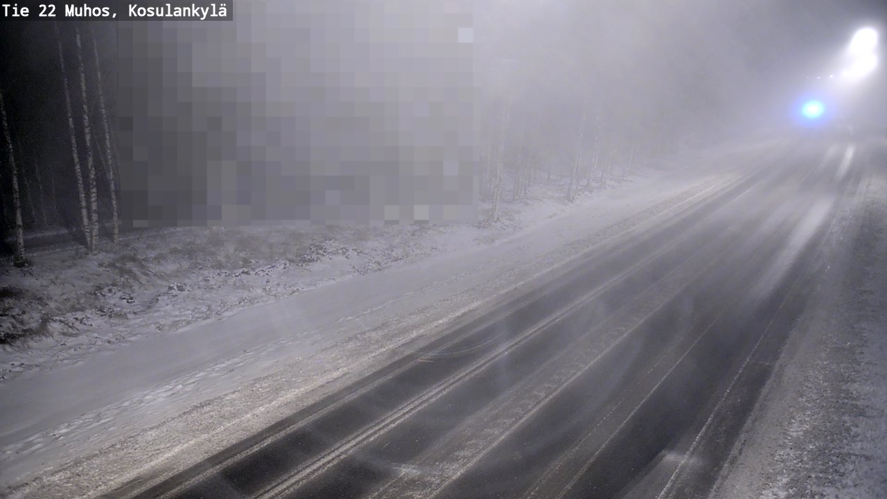 Weather Camera Image Väg 22 Muhos, Kosulankylä, Muhos, Pohjois-Pohjanmaa