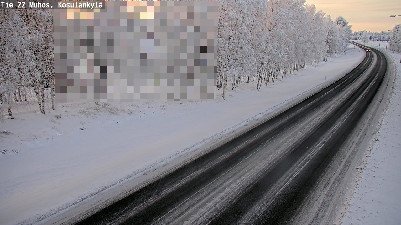 Weather Camera Image Road 22 Muhos, Kosulankylä, Muhos, Pohjois-Pohjanmaa