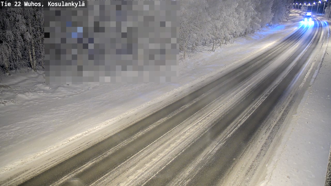 Weather Camera Image Väg 22 Muhos, Kosulankylä, Muhos, Pohjois-Pohjanmaa