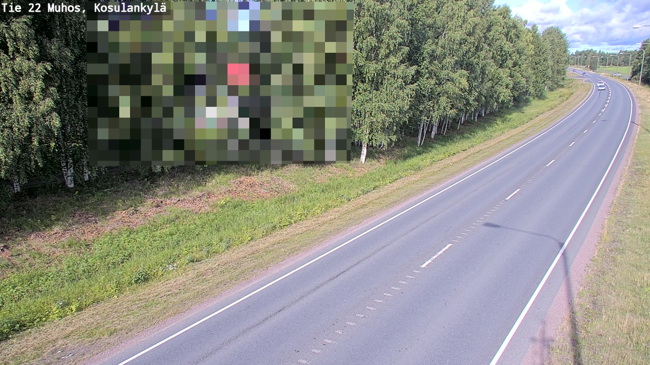 Weather Camera Image Väg 22 Muhos, Kosulankylä, Muhos, Pohjois-Pohjanmaa