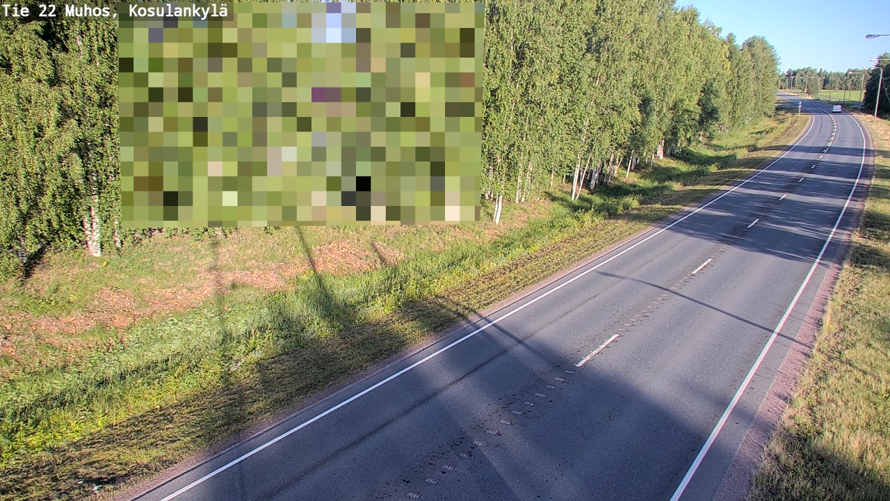 Weather Camera Image Road 22 Muhos, Kosulankylä, Muhos, Pohjois-Pohjanmaa