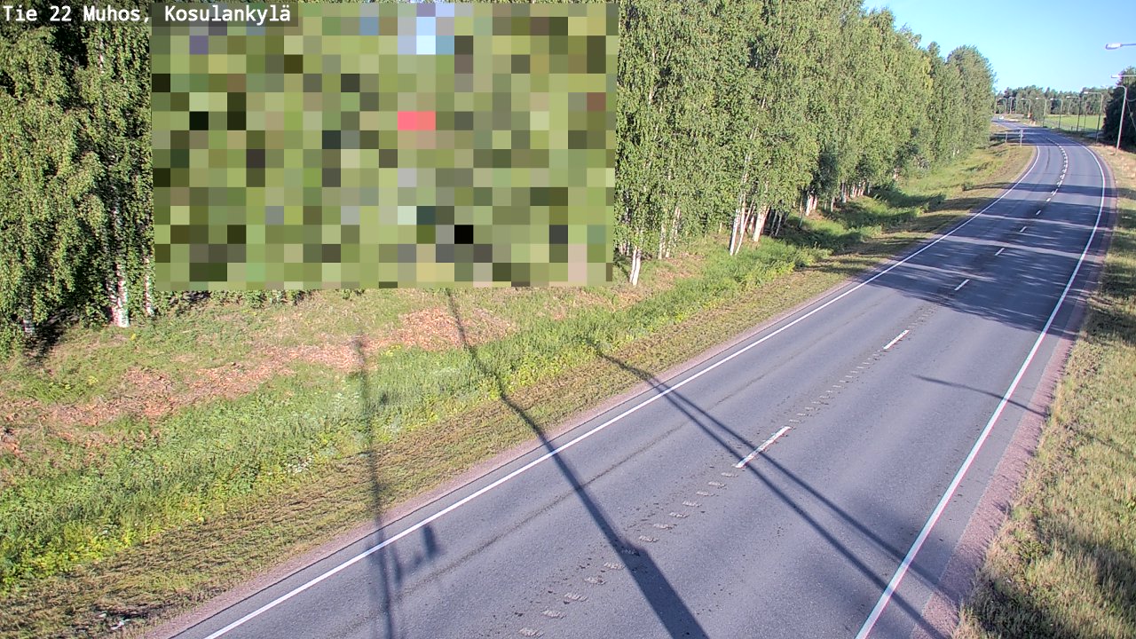 Weather Camera Image Road 22 Muhos, Kosulankylä, Muhos, Pohjois-Pohjanmaa