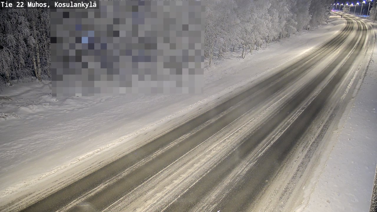 Weather Camera Image Väg 22 Muhos, Kosulankylä, Muhos, Pohjois-Pohjanmaa