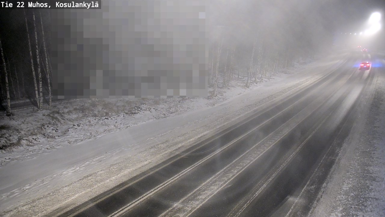 Weather Camera Image Väg 22 Muhos, Kosulankylä, Muhos, Pohjois-Pohjanmaa