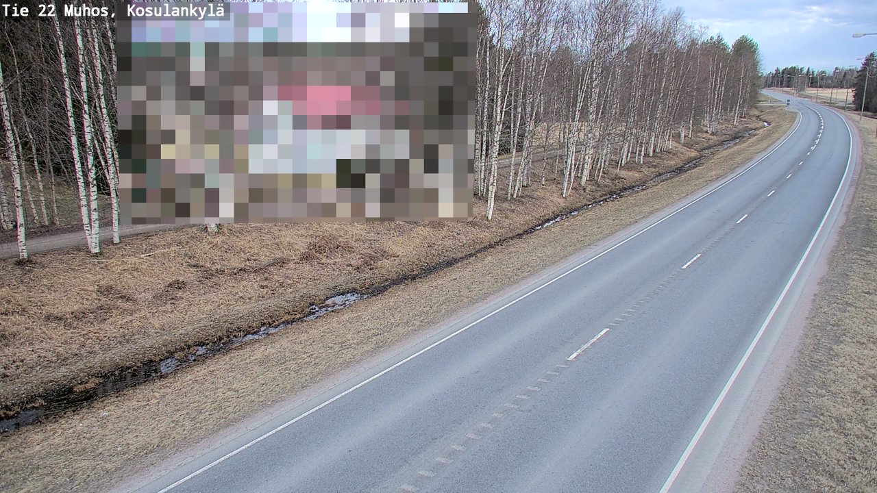 Weather Camera Image Road 22 Muhos, Kosulankylä, Muhos, Pohjois-Pohjanmaa