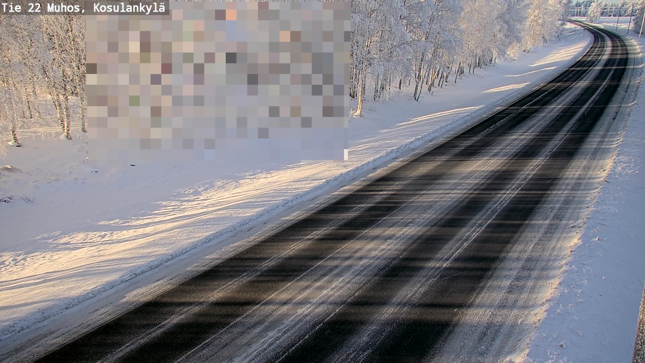 Weather Camera Image Road 22 Muhos, Kosulankylä, Muhos, Pohjois-Pohjanmaa