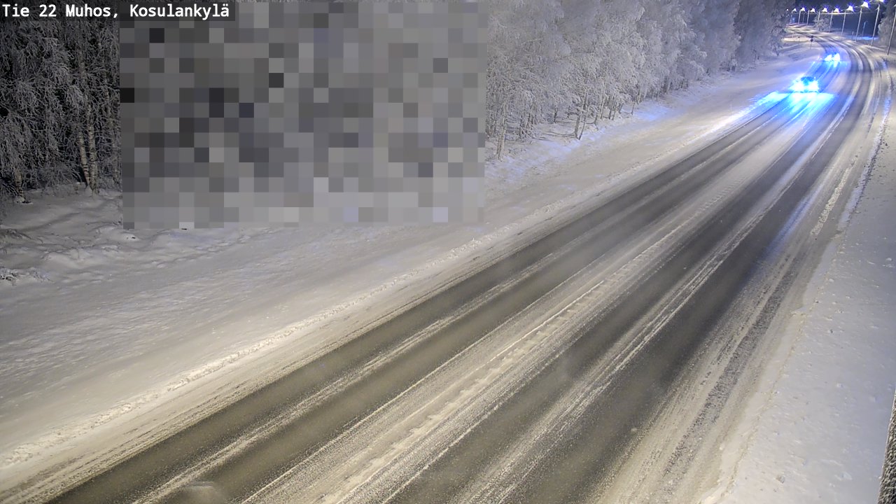 Weather Camera Image Väg 22 Muhos, Kosulankylä, Muhos, Pohjois-Pohjanmaa