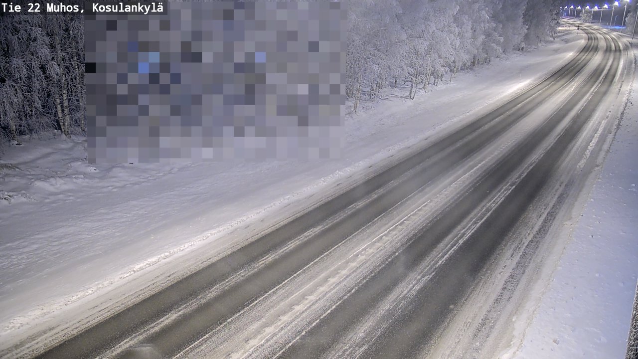 Weather Camera Image Väg 22 Muhos, Kosulankylä, Muhos, Pohjois-Pohjanmaa