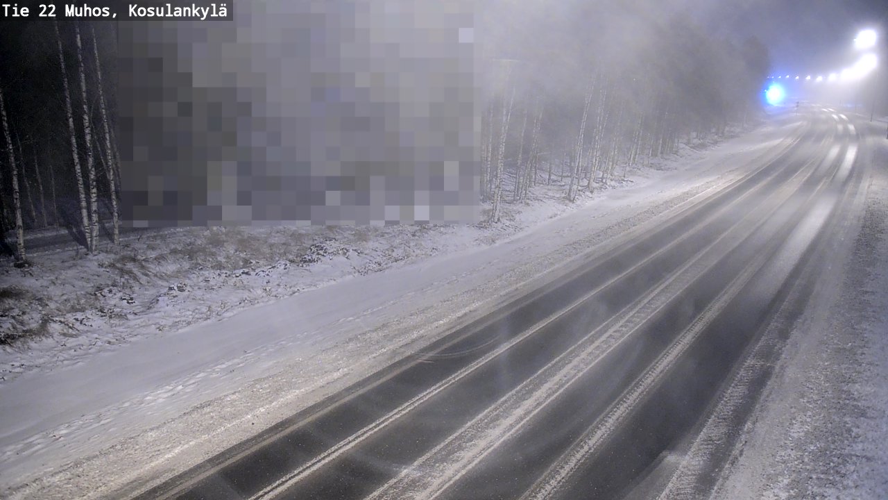 Weather Camera Image Väg 22 Muhos, Kosulankylä, Muhos, Pohjois-Pohjanmaa