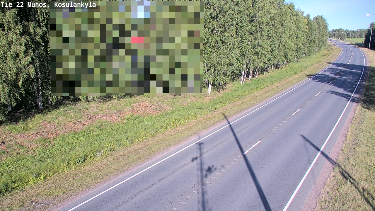 Weather Camera Image Väg 22 Muhos, Kosulankylä, Muhos, Pohjois-Pohjanmaa