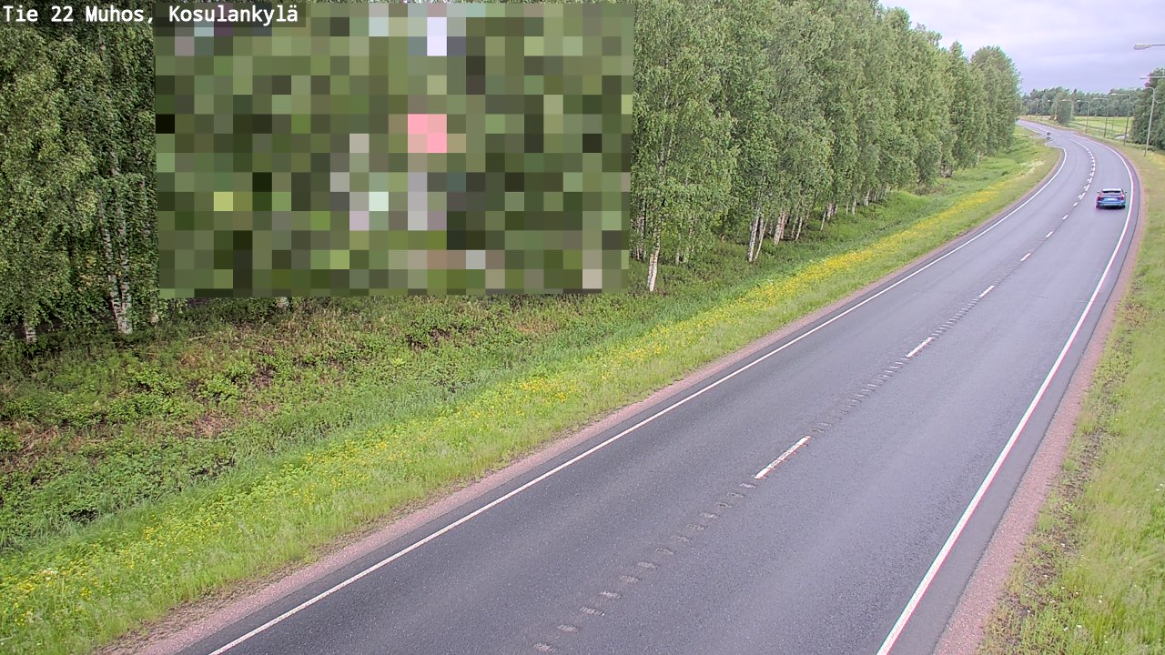 Weather Camera Image Väg 22 Muhos, Kosulankylä, Muhos, Pohjois-Pohjanmaa