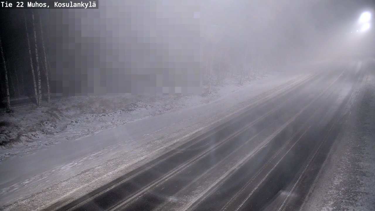 Weather Camera Image Väg 22 Muhos, Kosulankylä, Muhos, Pohjois-Pohjanmaa