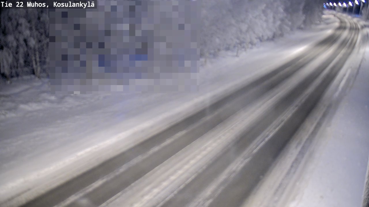 Weather Camera Image Road 22 Muhos, Kosulankylä, Muhos, Pohjois-Pohjanmaa