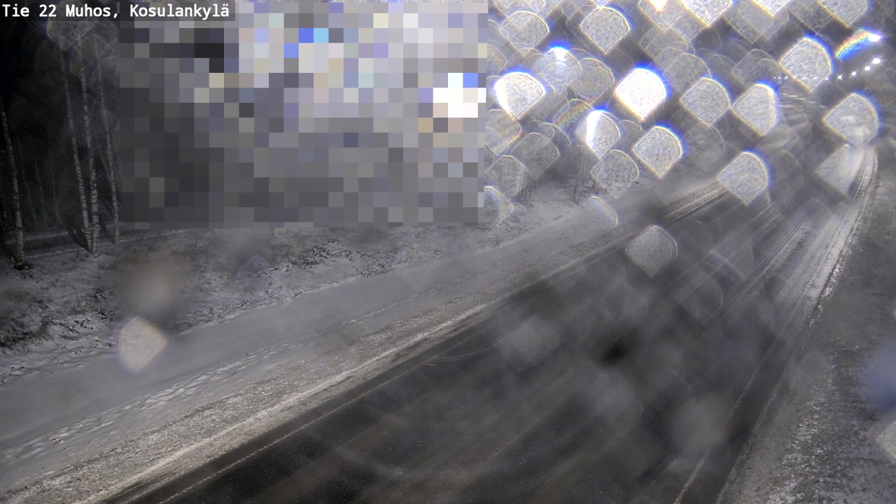 Weather Camera Image Väg 22 Muhos, Kosulankylä, Muhos, Pohjois-Pohjanmaa