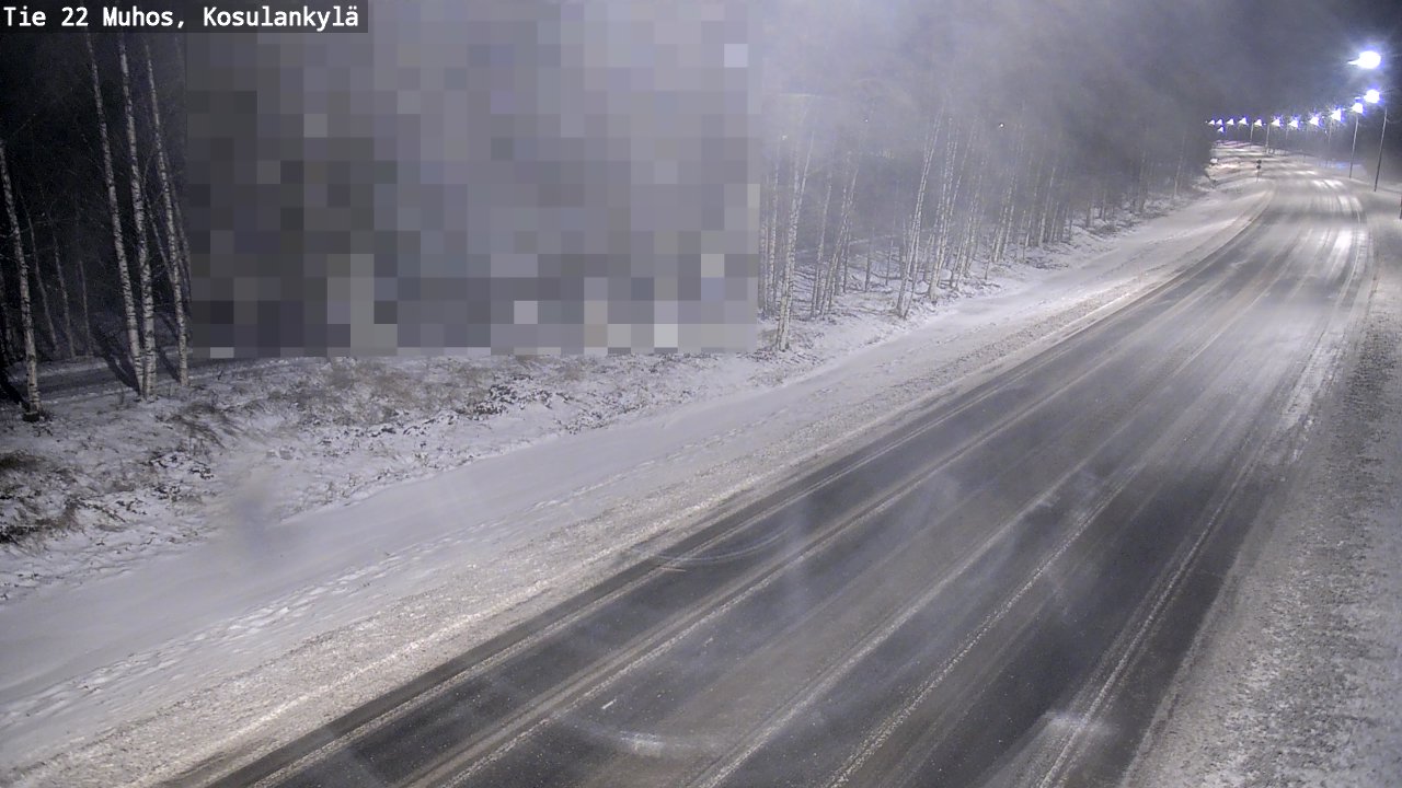 Weather Camera Image Väg 22 Muhos, Kosulankylä, Muhos, Pohjois-Pohjanmaa
