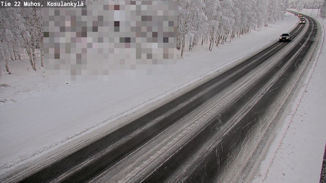 Weather Camera Image Väg 22 Muhos, Kosulankylä, Muhos, Pohjois-Pohjanmaa