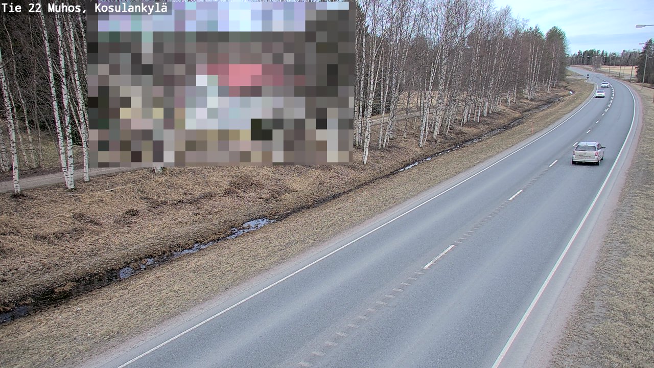 Weather Camera Image Road 22 Muhos, Kosulankylä, Muhos, Pohjois-Pohjanmaa