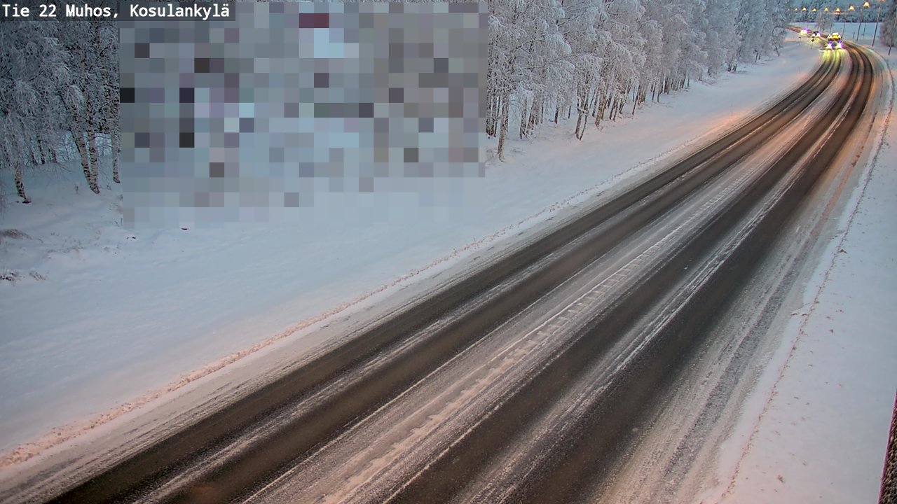 Weather Camera Image Väg 22 Muhos, Kosulankylä, Muhos, Pohjois-Pohjanmaa