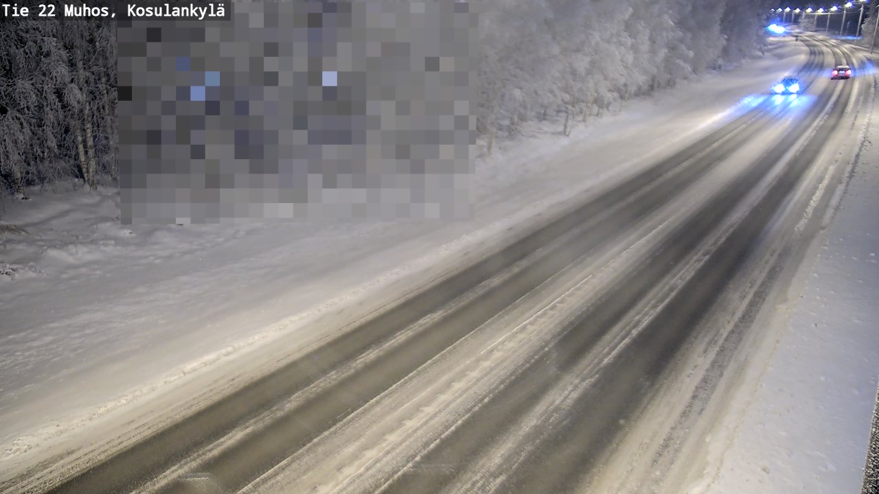 Weather Camera Image Väg 22 Muhos, Kosulankylä, Muhos, Pohjois-Pohjanmaa