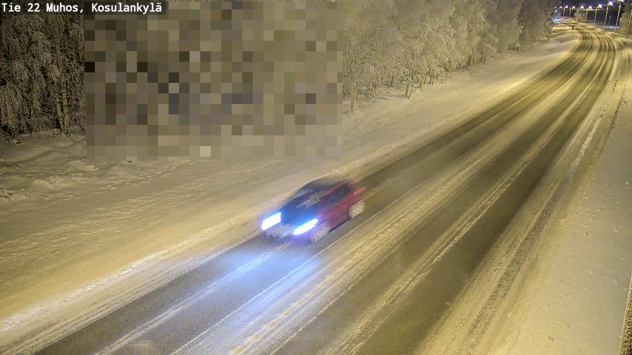 Weather Camera Image Road 22 Muhos, Kosulankylä, Muhos, Pohjois-Pohjanmaa