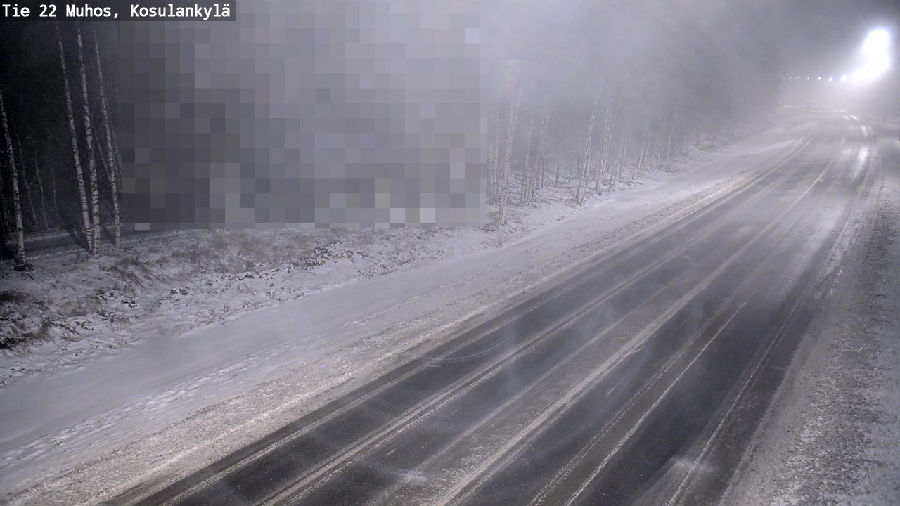Weather Camera Image Väg 22 Muhos, Kosulankylä, Muhos, Pohjois-Pohjanmaa