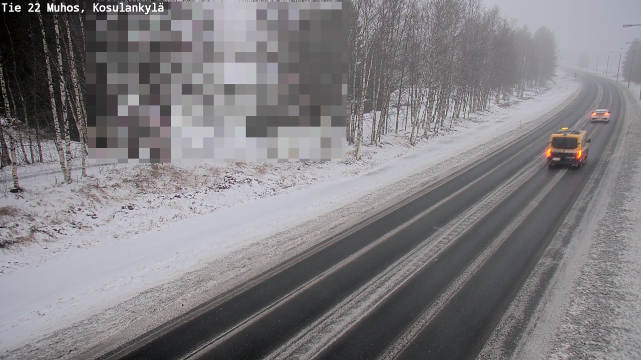 Weather Camera Image Väg 22 Muhos, Kosulankylä, Muhos, Pohjois-Pohjanmaa