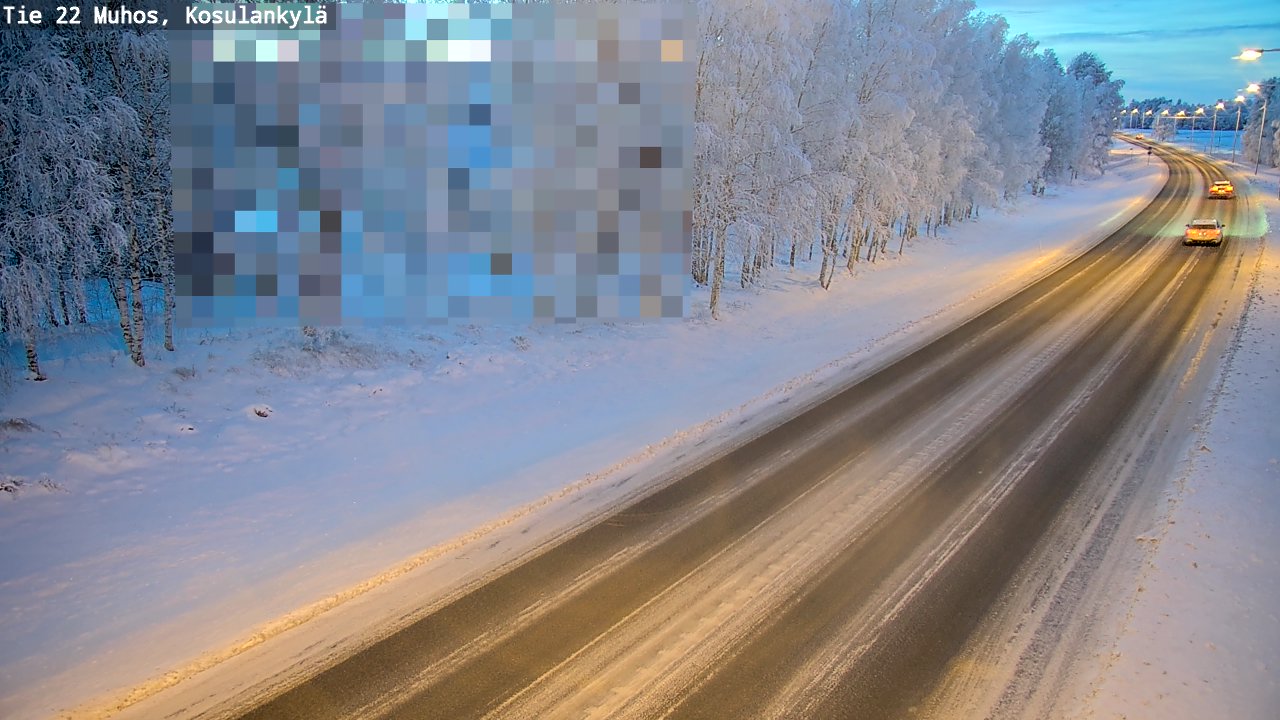 Weather Camera Image Road 22 Muhos, Kosulankylä, Muhos, Pohjois-Pohjanmaa