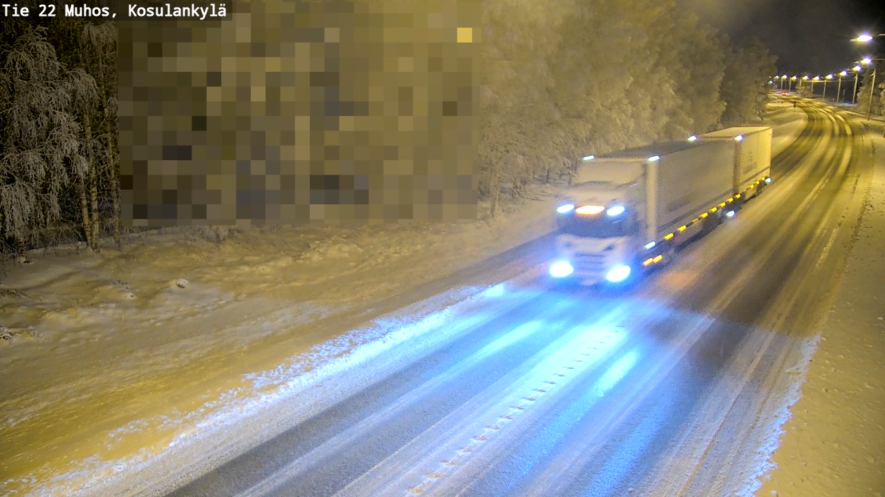 Weather Camera Image Road 22 Muhos, Kosulankylä, Muhos, Pohjois-Pohjanmaa
