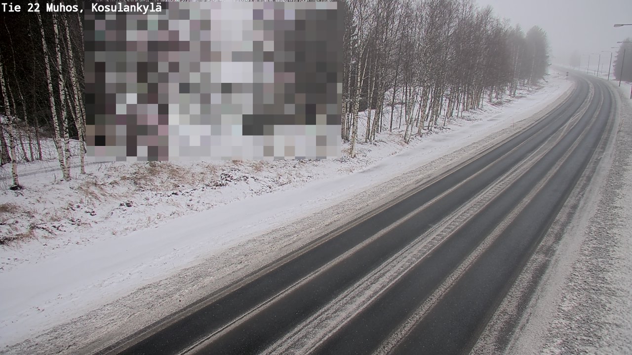 Weather Camera Image Väg 22 Muhos, Kosulankylä, Muhos, Pohjois-Pohjanmaa