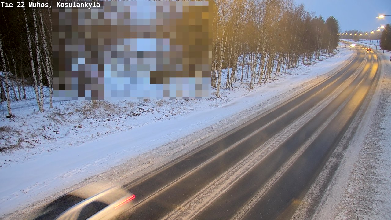 Weather Camera Image Väg 22 Muhos, Kosulankylä, Muhos, Pohjois-Pohjanmaa