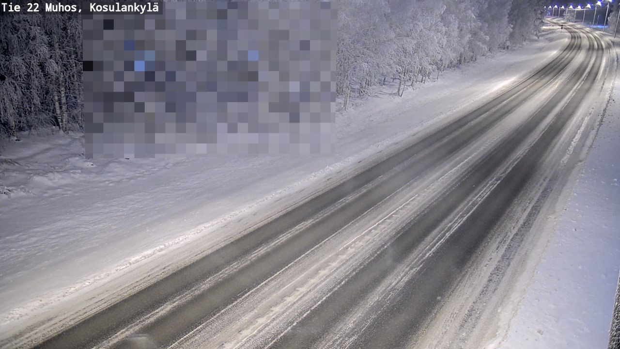 Weather Camera Image Väg 22 Muhos, Kosulankylä, Muhos, Pohjois-Pohjanmaa