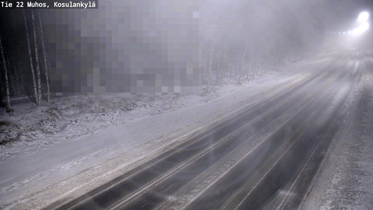 Weather Camera Image Väg 22 Muhos, Kosulankylä, Muhos, Pohjois-Pohjanmaa