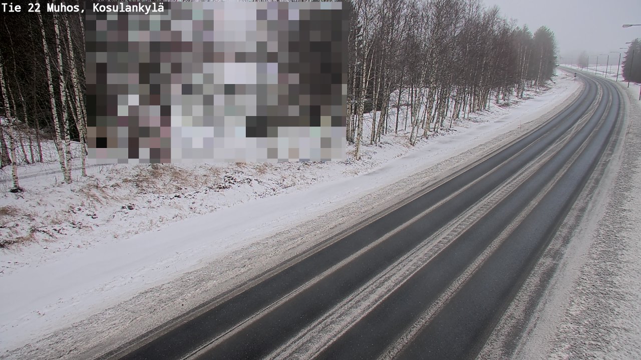 Weather Camera Image Väg 22 Muhos, Kosulankylä, Muhos, Pohjois-Pohjanmaa