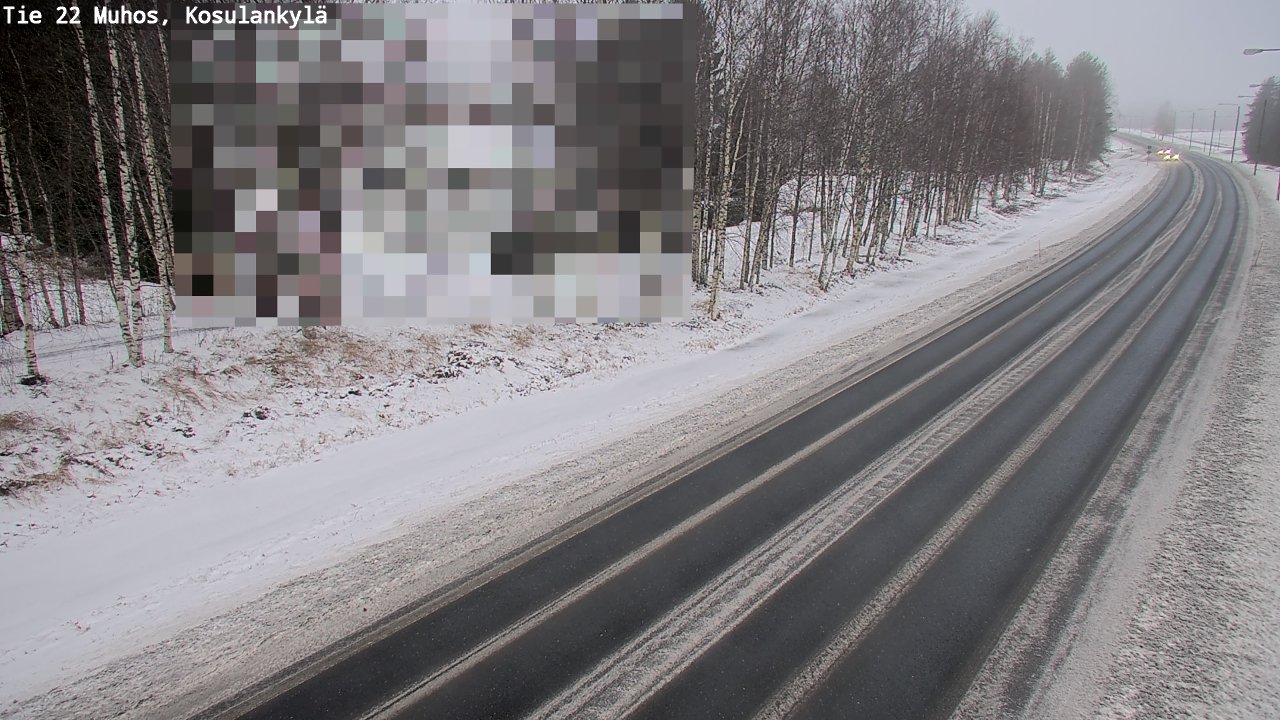 Weather Camera Image Väg 22 Muhos, Kosulankylä, Muhos, Pohjois-Pohjanmaa